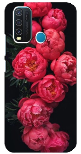 Чехол с картинкой "Яркие пионы" для ViVO Y30
