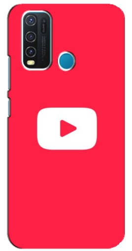 Силиконовый чехол с изображением "YouTube Кнопка" для ViVO Y30