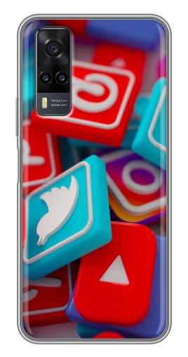 Чехол с принтом "3Д эффект" для ViVO Y31