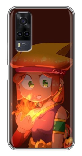 Чехол с принтом "Amber с огнем" для ViVO Y31
