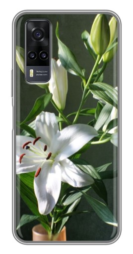 Чехол с печатью "Белые лилии" для ViVO Y31
