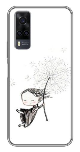 Чехол с картинкой "Девочка с одуванчиком" для ViVO Y31