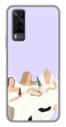 Силиконовый чехол с изображением "Девушки Друзья" для ViVO Y31