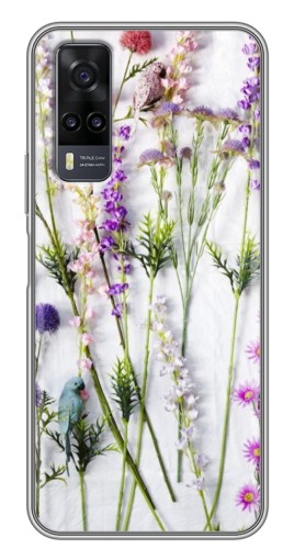 Силиконовый чехол с изображением "Фон полевых цветов" для ViVO Y31