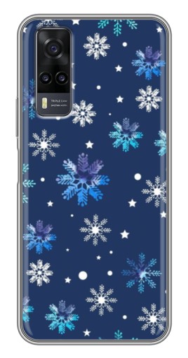 Чехол с принтом "Фон с снежинками" для ViVO Y31
