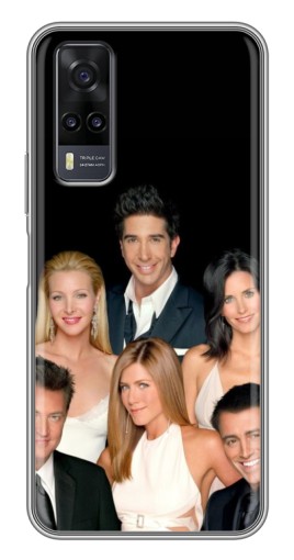 Силиконовый чехол с изображением "Фото Друзья" для ViVO Y31