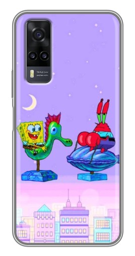 Силиконовый чехол с изображением "Крабс и Спанч Боб" для ViVO Y31