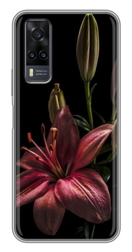 Силиконовый чехол с изображением "Красная лилия " для ViVO Y31