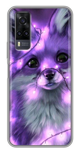 Чехол с печатью "Лисенок фиолетовый" для ViVO Y31