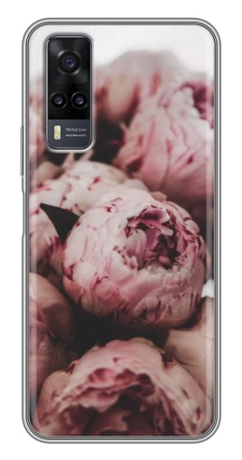 Силиконовый чехол с изображением "Нежные пионы" для ViVO Y31