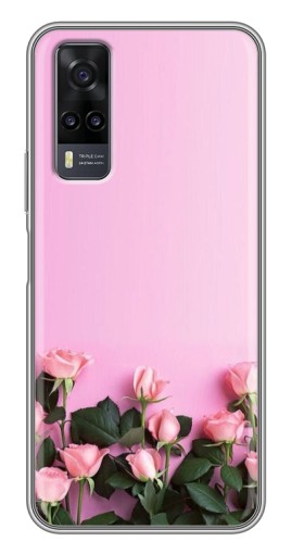 Силиконовый чехол с изображением "Нежные розы" для ViVO Y31