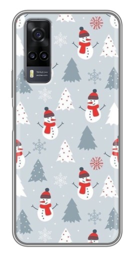 Силиконовый чехол с изображением "Новогодний фон" для ViVO Y31