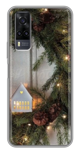 Чехол с картинкой "Новогодний венок" для ViVO Y31