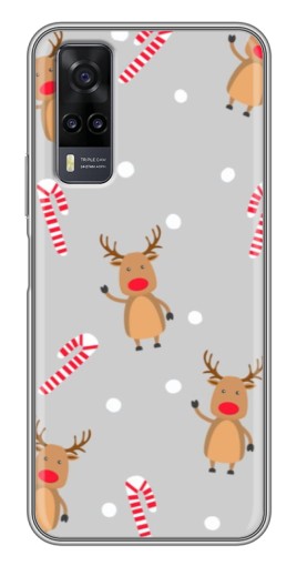 Силиконовый чехол с изображением "Олени с конфетами" для ViVO Y31