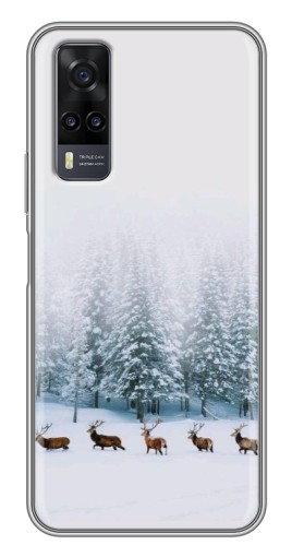 Чехол с печатью "Олени в лесу" для ViVO Y31