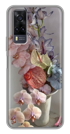 Чехол с принтом "Разноцветные орхидеи" для ViVO Y31
