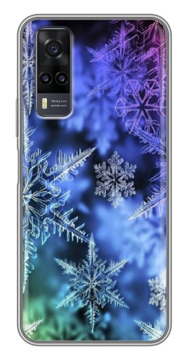 Чехол с печатью "Разноцветные снежинки" для ViVO Y31