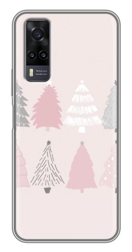 Силиконовый чехол с изображением "Разноцветные елки" для ViVO Y31