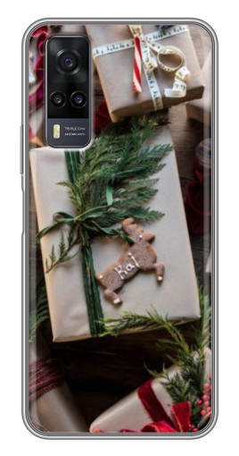 Силиконовый чехол с изображением "Рождественские подарки" для ViVO Y31