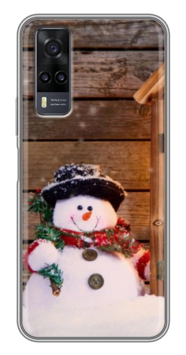 Чехол с картинкой "Рождественский снеговик" для ViVO Y31