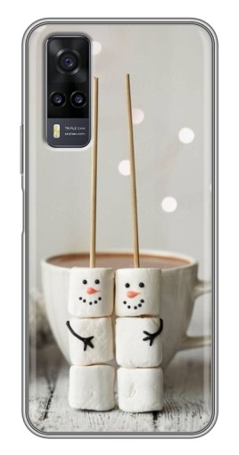 Чехол с печатью "Снеговики из зефира" для ViVO Y31