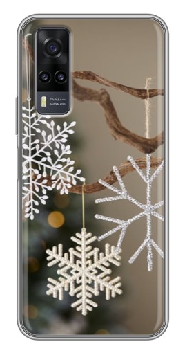 Силиконовый чехол с изображением "Снежинки на ветке" для ViVO Y31