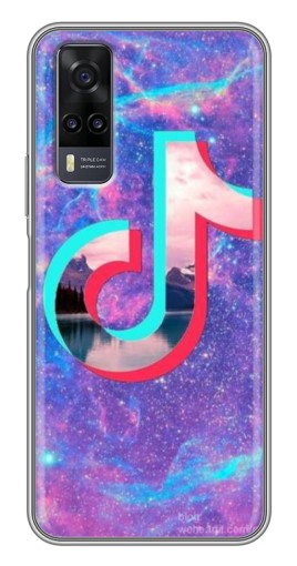 Чехол с картинкой "ТикТок мраморный" для ViVO Y31