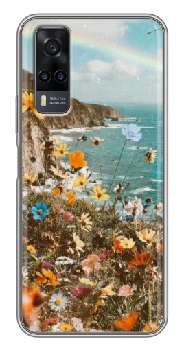 Чехол с печатью "Яркие полевые цветы" для ViVO Y31