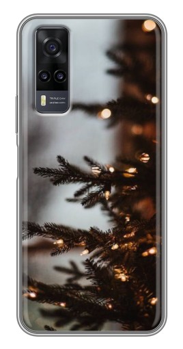 Чехол с печатью "Елка с гирляндой" для ViVO Y31
