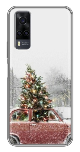 Силиконовый чехол с изображением "Елка в машине" для ViVO Y31
