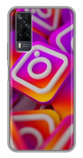 Силиконовый чехол с изображением "Значки Инстаграм" для ViVO Y31