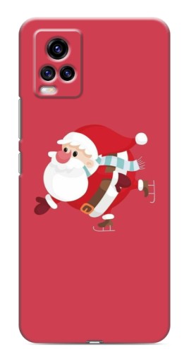 Чехол с печатью "Дед Мороз на коньках" для ViVO V20