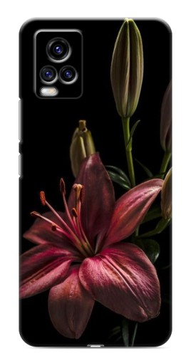 Чехол с принтом "Красная лилия " для ViVO V20