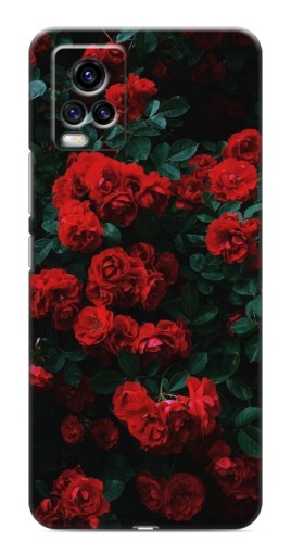 Силиконовый чехол с изображением "Красные розы" для ViVO V20