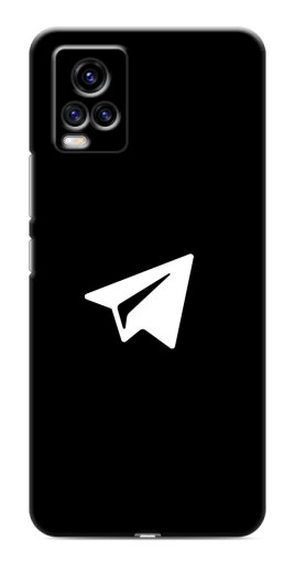 Силиконовый чехол с изображением "Лого Телеграм" для ViVO V20