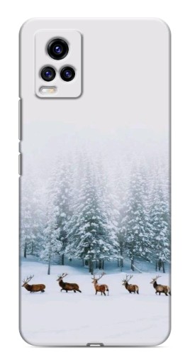 Силиконовый чехол с изображением "Олени в лесу" для ViVO V20