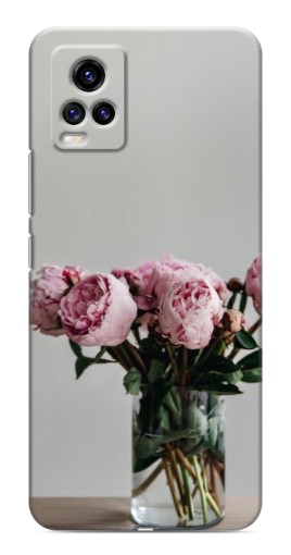 Чехол с печатью "Пионы в вазе" для ViVO V20