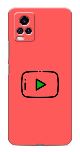 Силиконовый чехол с изображением "Рисованная кнопка" для ViVO V20