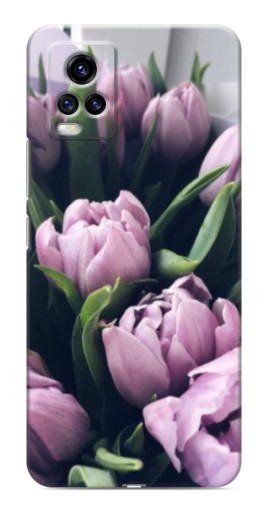 Силиконовый чехол с изображением "Сиреневые тюльпаны" для ViVO V20