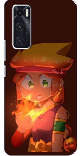 Силиконовый чехол с изображением "Amber с огнем" для ViVO V20 se