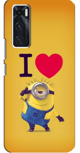 Силиконовый чехол с изображением "I Love Minion" для ViVO V20 se