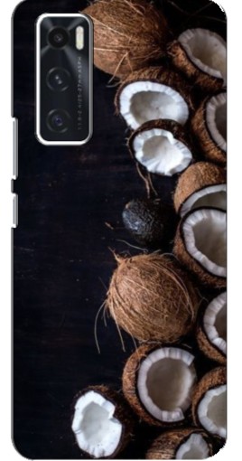 Чехол с картинкой "Кокосы на черном" для ViVO V20 se