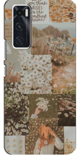 Чехол с печатью "Коллаж ромашек " для ViVO V20 se