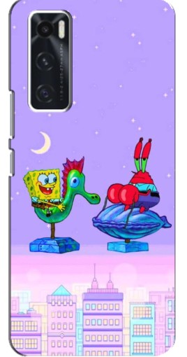 Силиконовый чехол с изображением "Крабс и Спанч Боб" для ViVO V20 se