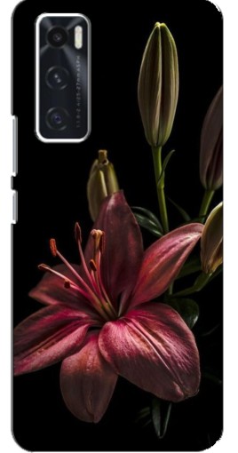 Чехол с печатью "Красная лилия " для ViVO V20 se