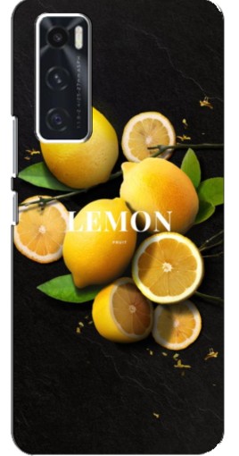 Чехол с печатью "Лимон на черном" для ViVO V20 se