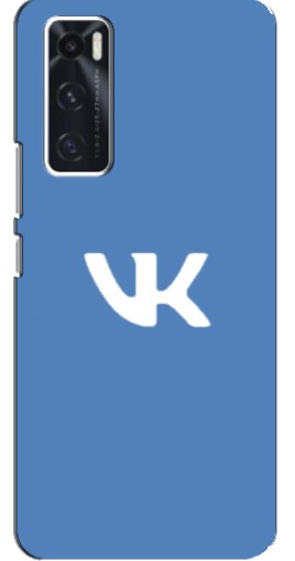 Силиконовый чехол с изображением "Лого ВК" для ViVO V20 se