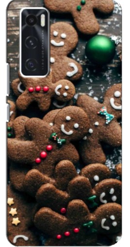 Чехол с картинкой "Новогодние человечки" для ViVO V20 se