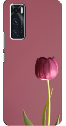 Силиконовый чехол с изображением "Розовый тюльпан" для ViVO V20 se