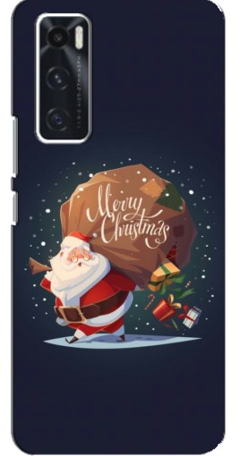 Силиконовый чехол с изображением "Санта с подарками" для ViVO V20 se